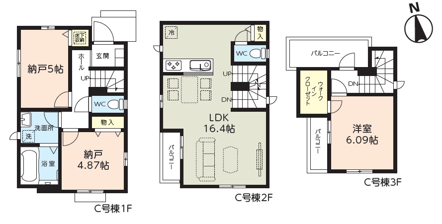 東西線妙典駅から歩ける徒歩9分の仲介手数料無料の新築一戸建て（市川市下新宿312-6／売買・戸建）の写真
