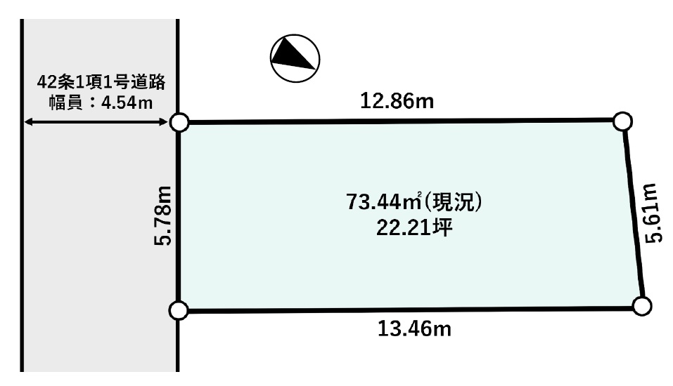 仲介手数料無料　小岩売り土地建築条件なし　22坪　総武線新小岩駅徒歩17分